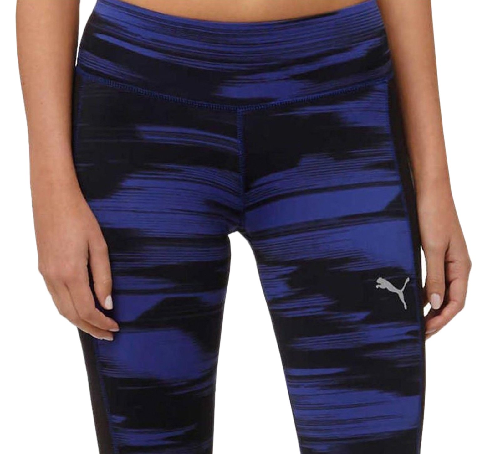 Puma Ladies 'Blur Tight Capri (grande, azul / negro)