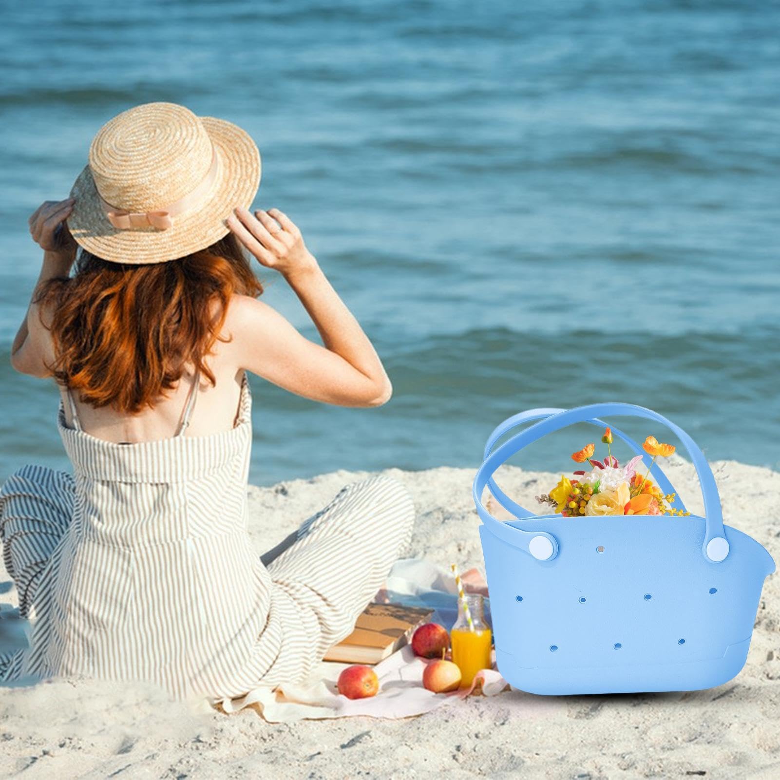 Bolsa de goma EVA, bolsa de viaje impermeable, resistente a la arena y lavable, portátil para hombres y mujeres