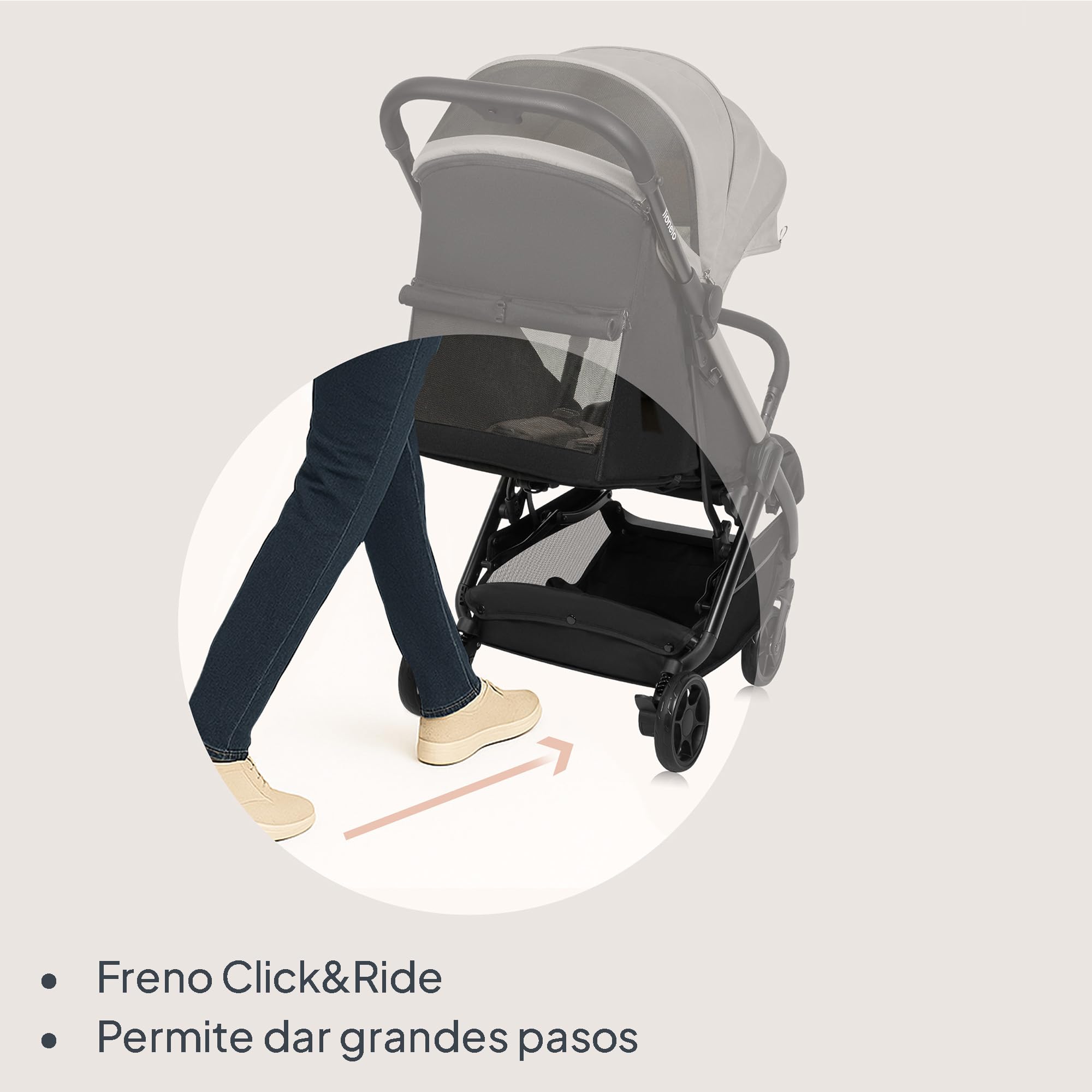 LIONELO Julie Air Carrito Bebe hasta 22 kg de 6 m a 4 años Para Avión Ruedas Giratorias 360° Suspensión Plegable con una Sola Mano Respaldo Ajustable Capota UPF50+, Ligero