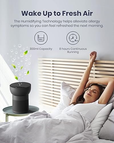 Miniatura 7 de TCL Breeva - Purificador de aire A3 para dormitorio del hogar con ionizador de hasta 1230 pies cuadrados, modo automático, filtro HEPA verdadero