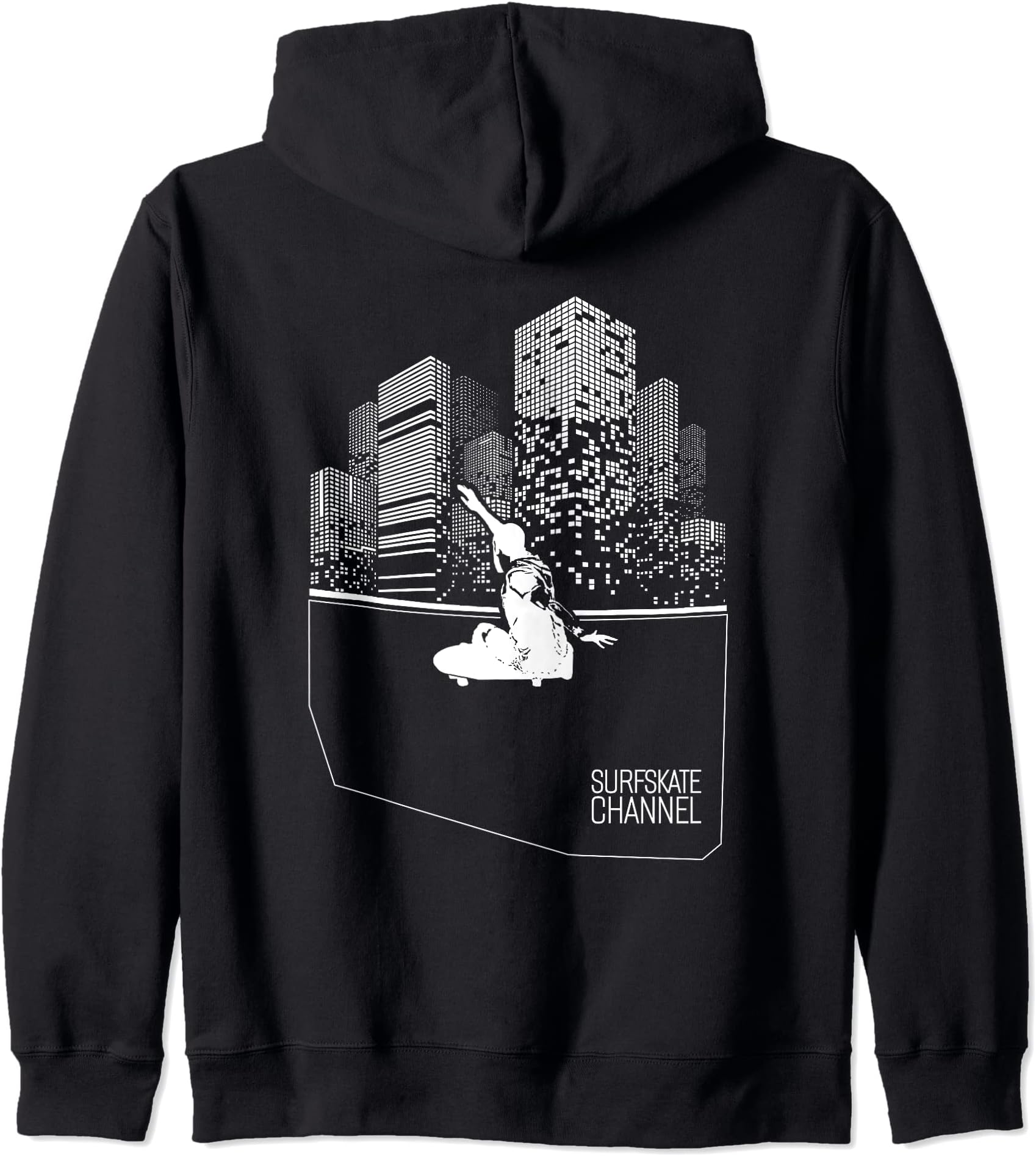 Surfskate, Urban Surf, Skate in The Street, Surf Skater Zip Hoodie