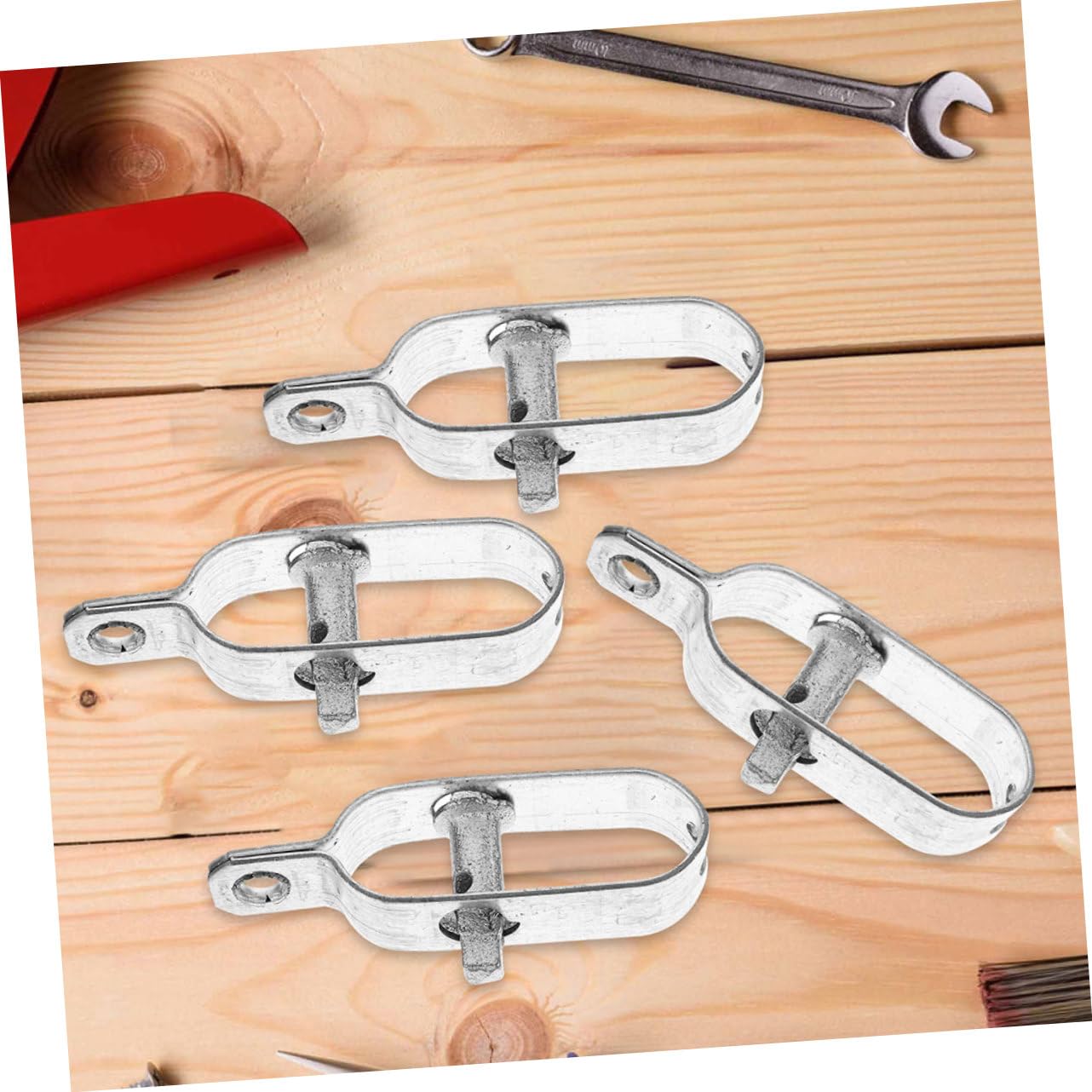 PartyKindom 5 Ensembles Tendeur De Fil Métallique Tendeur Grillage Clips Cable Tendeur De Corde Câble De Verrouillage Piquet Cloture Tendeur De Métal Tendeur De Câble Acier A3 2 Pièces * 5