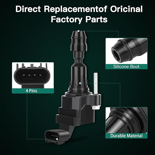 Miniatura 4 de SCITOO 4 bobinas de encendido con 4 bujías de iridio Chevy para GMC Pontiac para Saturn Malibu HHR Cobalt Equinox Terrain G6 2.4L 2.2L 2.0L C1552