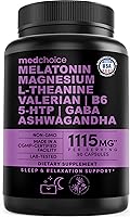 Vista 1 de Cápsulas para dormir de melatonina 12 en 1, ayuda natural para dormir para adultos con melatonina 5 mg y glicinato de magnesio 500 mg, ayuda