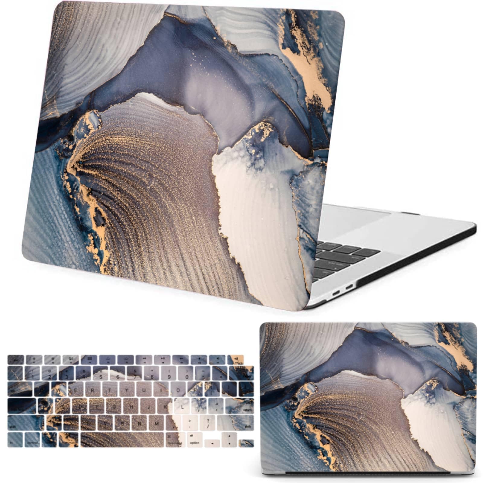 Carcasa MacBook Neo 13 A3404 azul mármol para llevar tu oficina a la cafetería 8