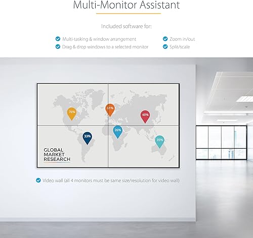 Vista 5 de StarTech.com Adaptador USB 3.0 a Quad HDMI, convertidor de monitor USB a 4x HDMI para Windows, TAA (sin soporte para macOS/ChromeOS/Linux)