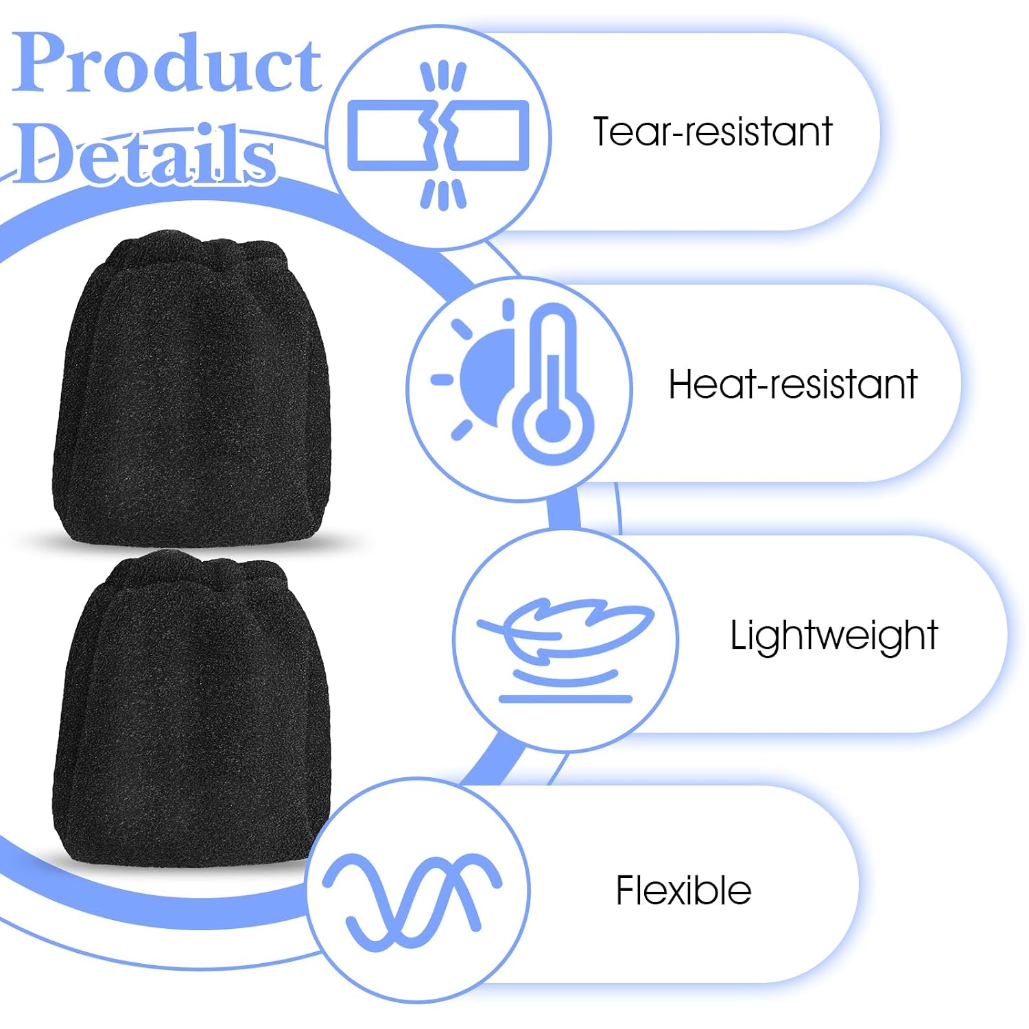 2 Pcs Sock Diffuser for Hair Dryer, Soft Foam Universal Hot Sock Diffuser Attachment for Hair Dryer Reusable Travel Blow Dryer Accessories Compatible With Most Models