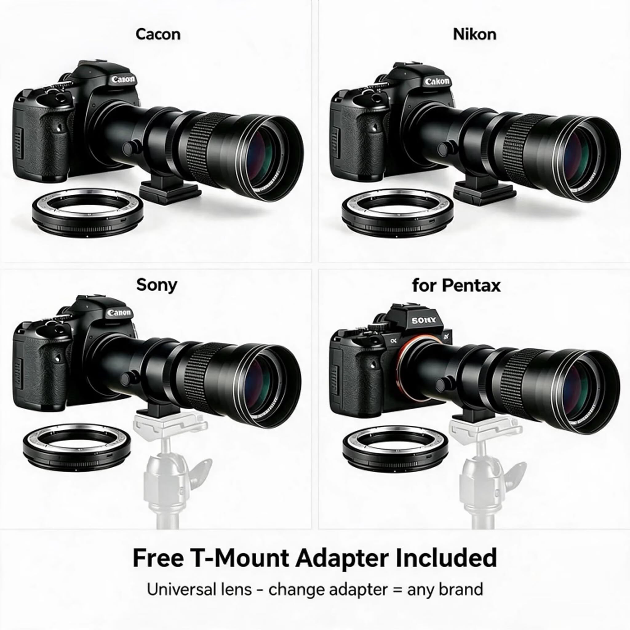 Amazon.co.jp: JINTU テレフォトレンズ420-1600mm f8.3ズーム SLR
