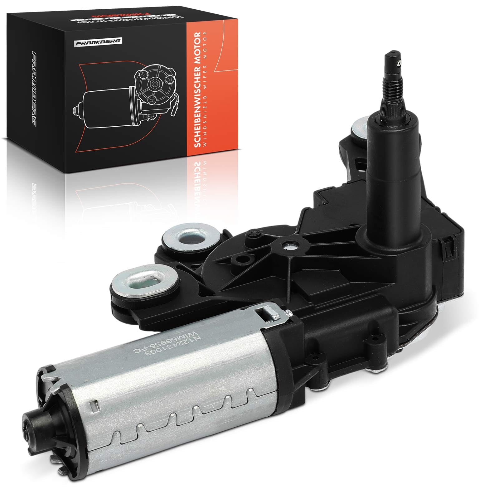 Frankberg Motore Tergicristallo 4-Poli Compatibile con Polo 9A 9N 1.2L-1.9L Polo Berlina 9A2 9A4 9A6 9N2 1.4L-1.9L Replace# 6Q6955711
