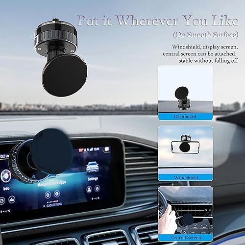 Miniatura 4 de Soporte magnético de teléfono al vacío para Mag Safe 89 + libras de succión más fuerte y 20 imanes N55, soporte de teléfono ajustable para