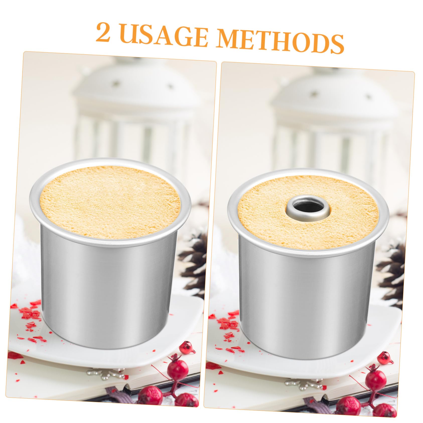 4pièces Moule à Gâteau Métal Réutilisable Avec Fond Amovible Moule Antiadhésif Pour Muffins Et Gâteaux Pour Desserts Et Réunions Familiales