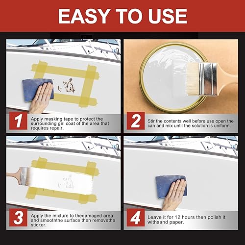 Miniatura 4 de Pintura preventiva de óxido, azul claro (incluye diluyente), inhibidor de óxido y corrosión permanentemente, barrera protectora no porosa,