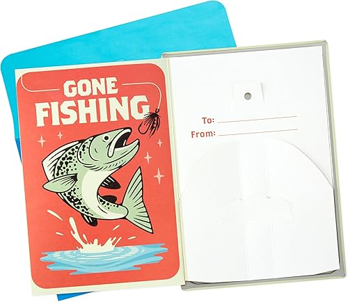 Miniatura 5 de Hallmark Tarjeta del día del padre con letrero de hojalata extraíble (pesca ida)
