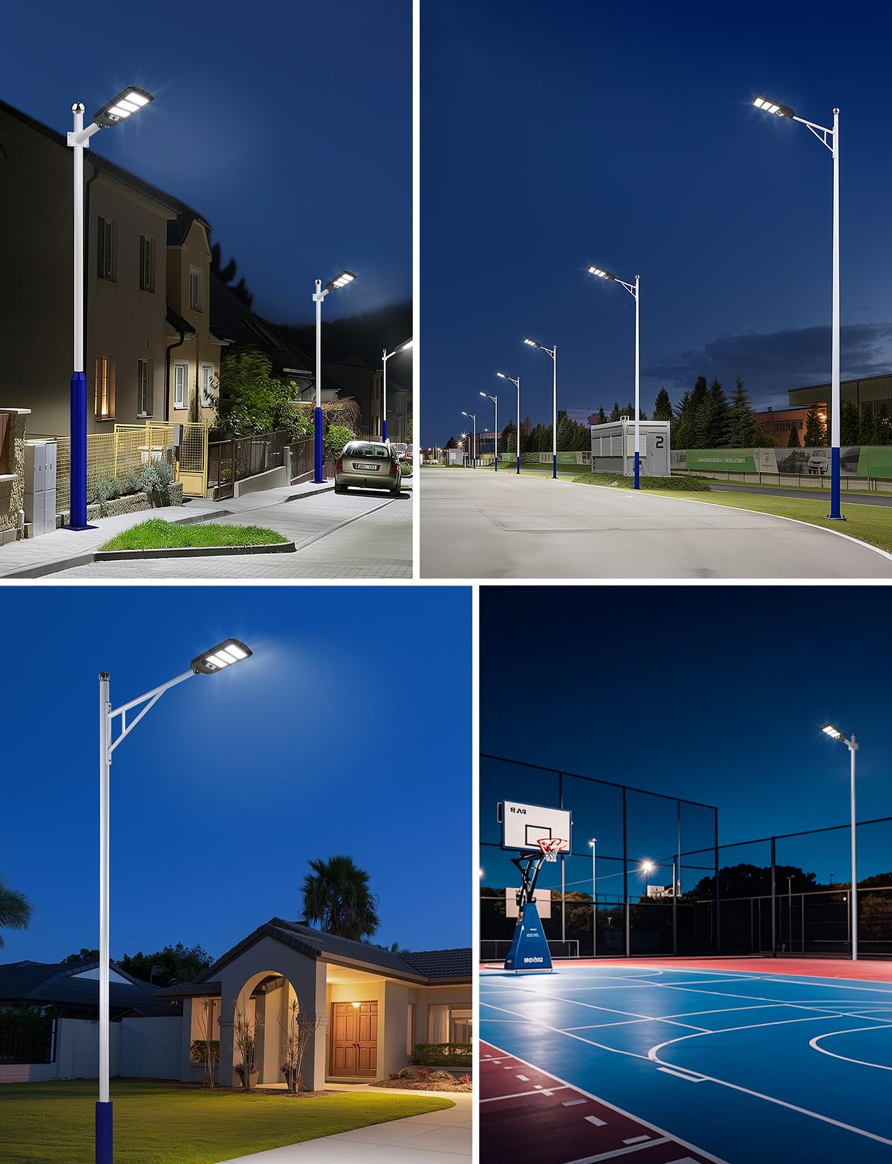 Aigostar - 150W Lampione Solare da Esterno con Sensore di Movimento, Telecomando, Impermeabile IP65, 1500LM Luce Fredda 6500K, Lampioni Solari LED per Giardino, Cortile, Strada (Non Include il Palo)