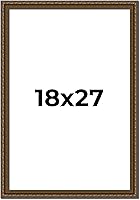 Vista 341 de Marco de fotos completo de madera dorada envejecida de 16 x 20 pulgadas con plexiglás acrílico UV, parte trasera de tablero de espuma y accesorios