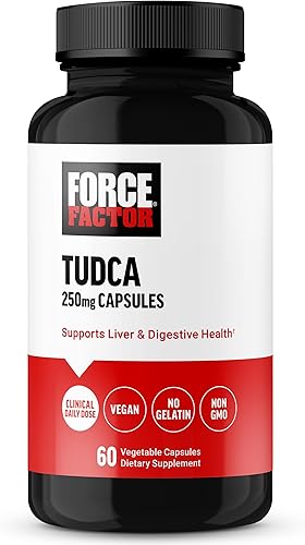 Miniatura 1 de FORCE FACTOR TUDCA Suplemento de apoyo hepático, potente sal biliar para la salud de la vesícula biliar y la salud del hígado, ácido