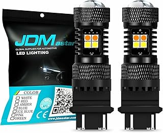 JDM ASTAR Extremely Bright 3030 Chipsets White/Yellow 3157 3155 3457 4157 Switchback LED Bulbs with Projector For Turn Signal Lights