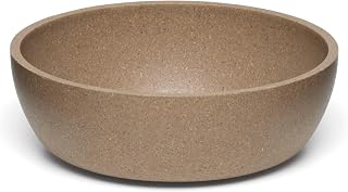 Loving Pets Dolce Bamboo Eco-Friendly Pet Bowl - Sustainable Real Bamboo Dog Cat Food Water Dish, Dishwasher Safe, Medium Coffee Brown