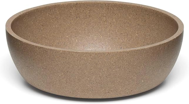 Loving Pets - Dolce Bamboo - Eco-Friendly Pet Bowls & Dishes for Dog, Cats, Puppy Food and Water Bowl -Sustainable and Dishwasher Safe, Made with Real Bamboo Large, Coffee-Brown