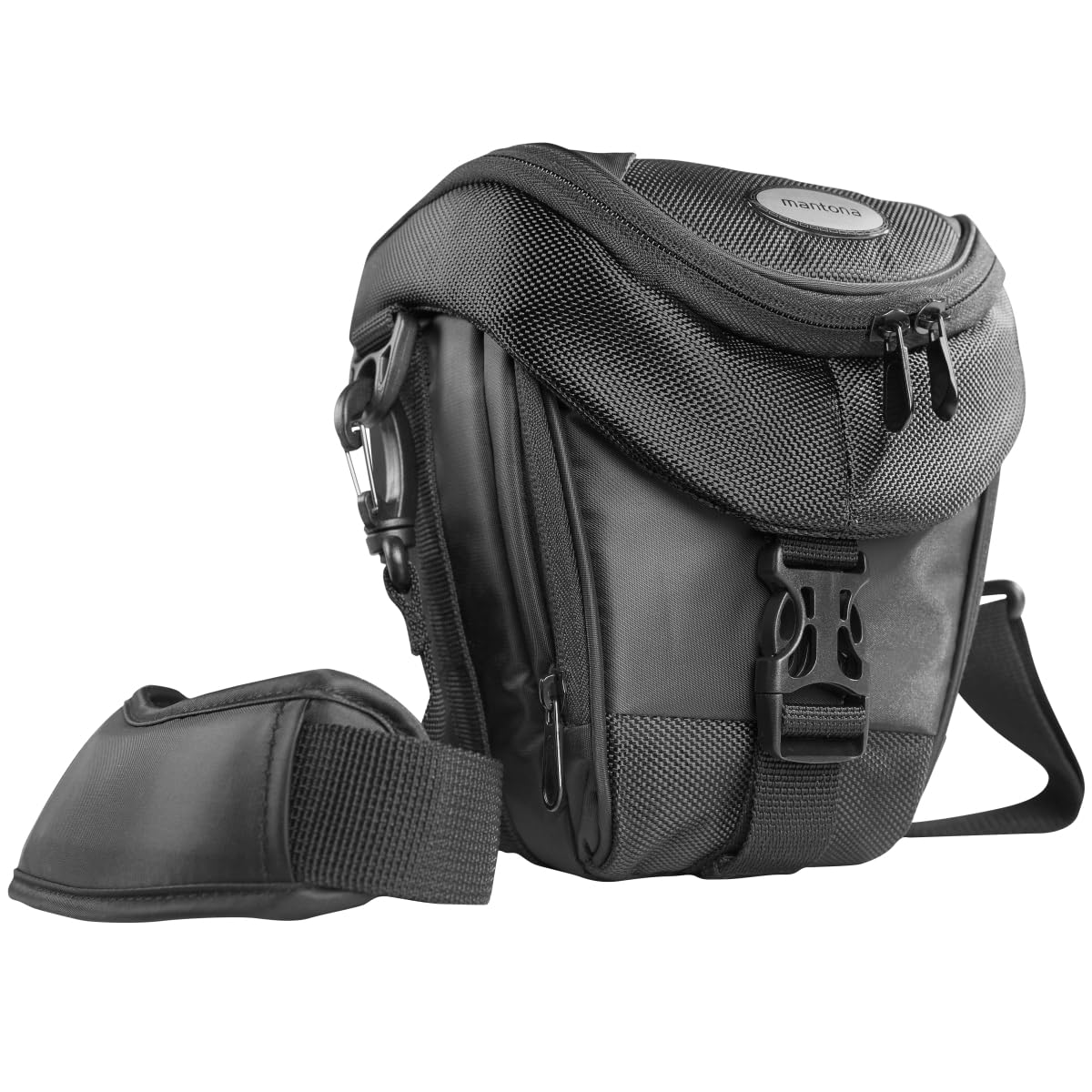 Mantona Colt DSLR Camera Bag for SLR, SLR, Compact Camera, System Camera, Shoulder Bag Shoulder Bag with Space for Accessories, Waterproof