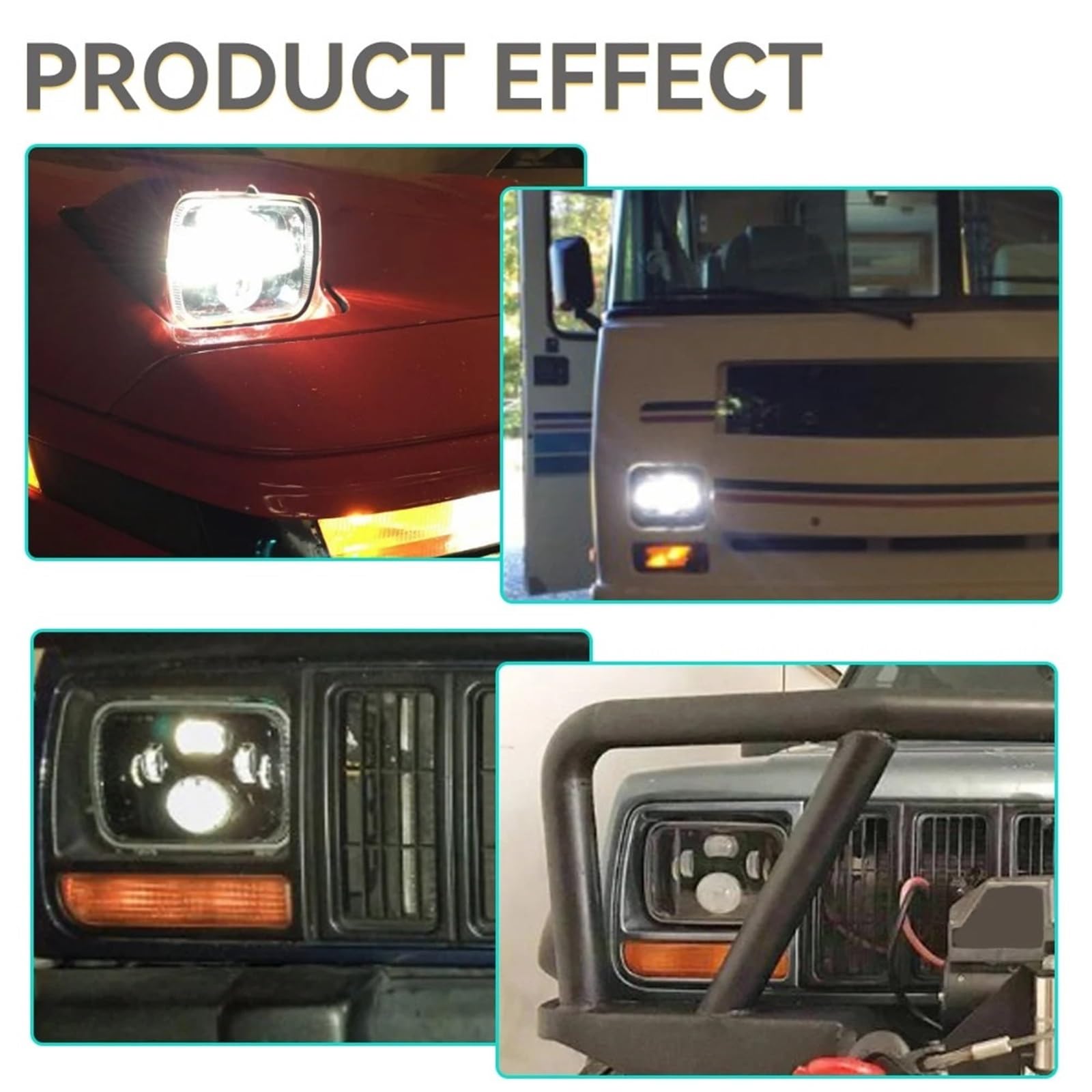 Bombilla Coche Faros LED 7X6 Bombilla para coche | Para Faros Delanteros Cuadrados LED 5X7 Automáticos