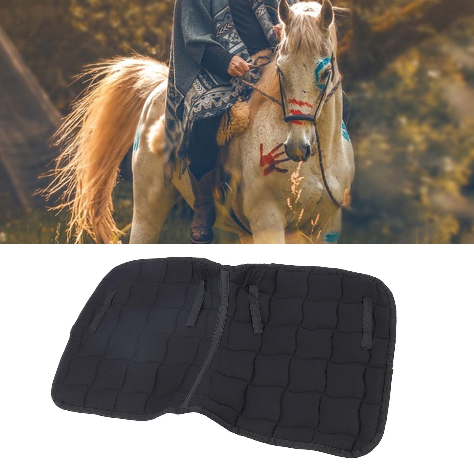 Mantilla para Silla de Montar para Caballos, Transpirable, cómoda, Profesional, Equipo de equitación para Entrenamiento de Salto