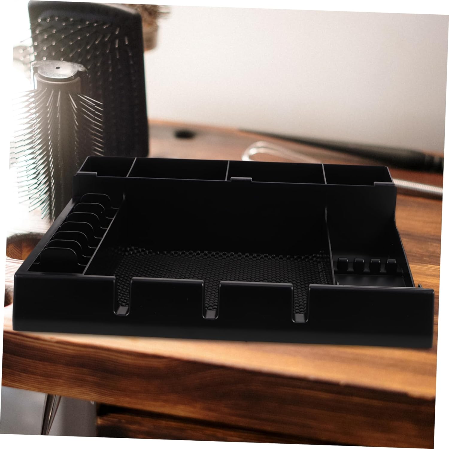 Barber Clipper Tray Organizer Portable Haircut Tool Holder Multi Compartments Lightweight Design for Easy Access and Collision for Salon and Hair Styling