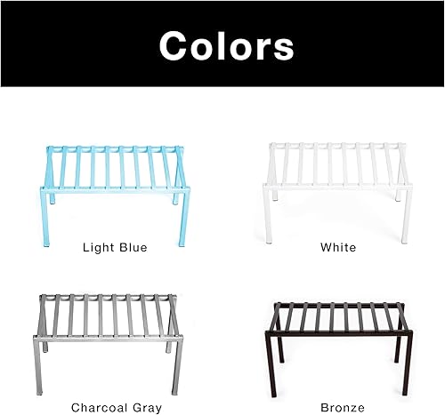 Miniatura 6 de Smart Design Estante de almacenamiento de alta calidad para gabinete, juego de 6, pequeño de 10.63 x 5.25 pulgadas, metal de acero, resistente a la