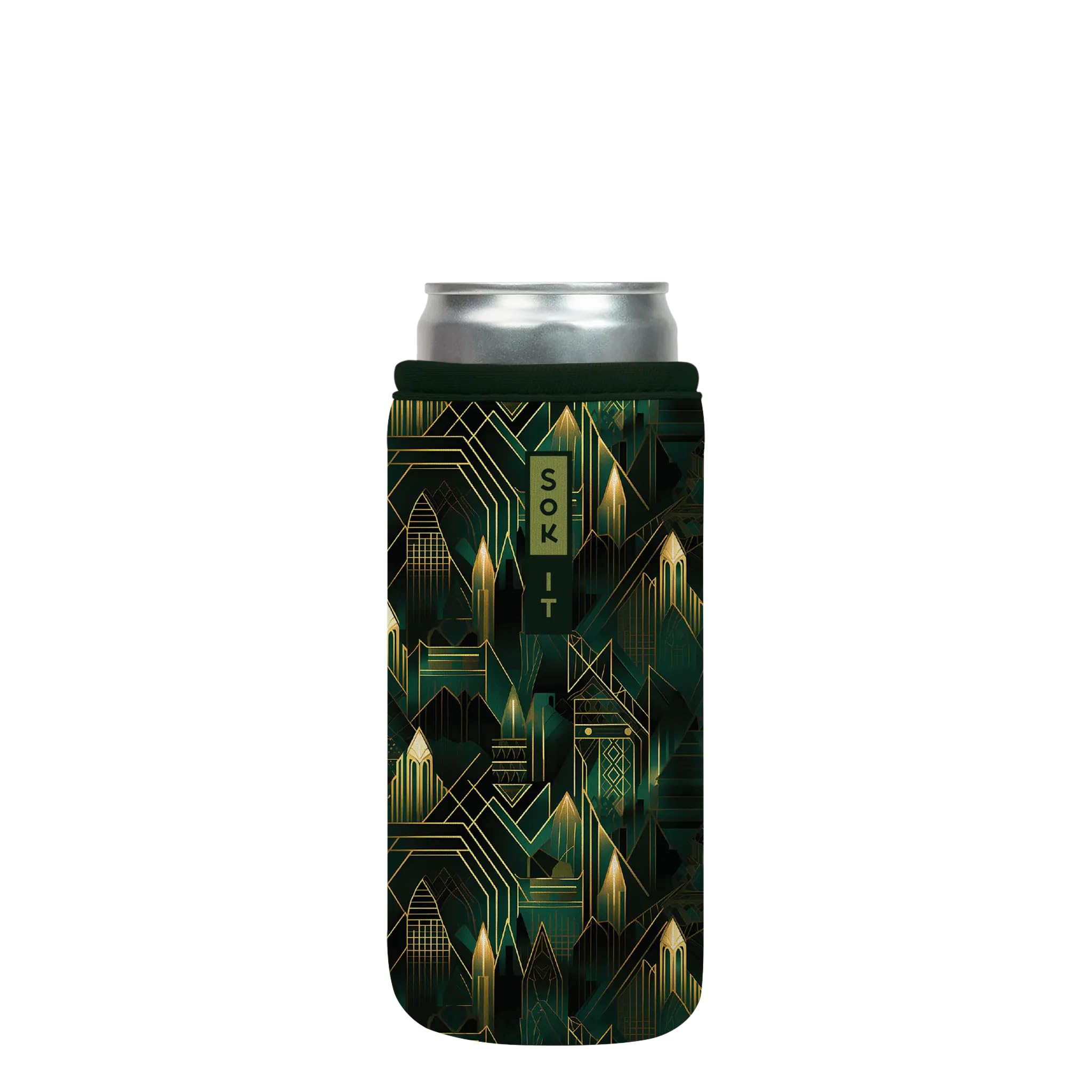 Sok It CanSok Schutzhülle für Bier und Limonade, isolierte Neopren-Hülle (Stadtgrenzen, 340 ml, schlanke Dosenhülle)