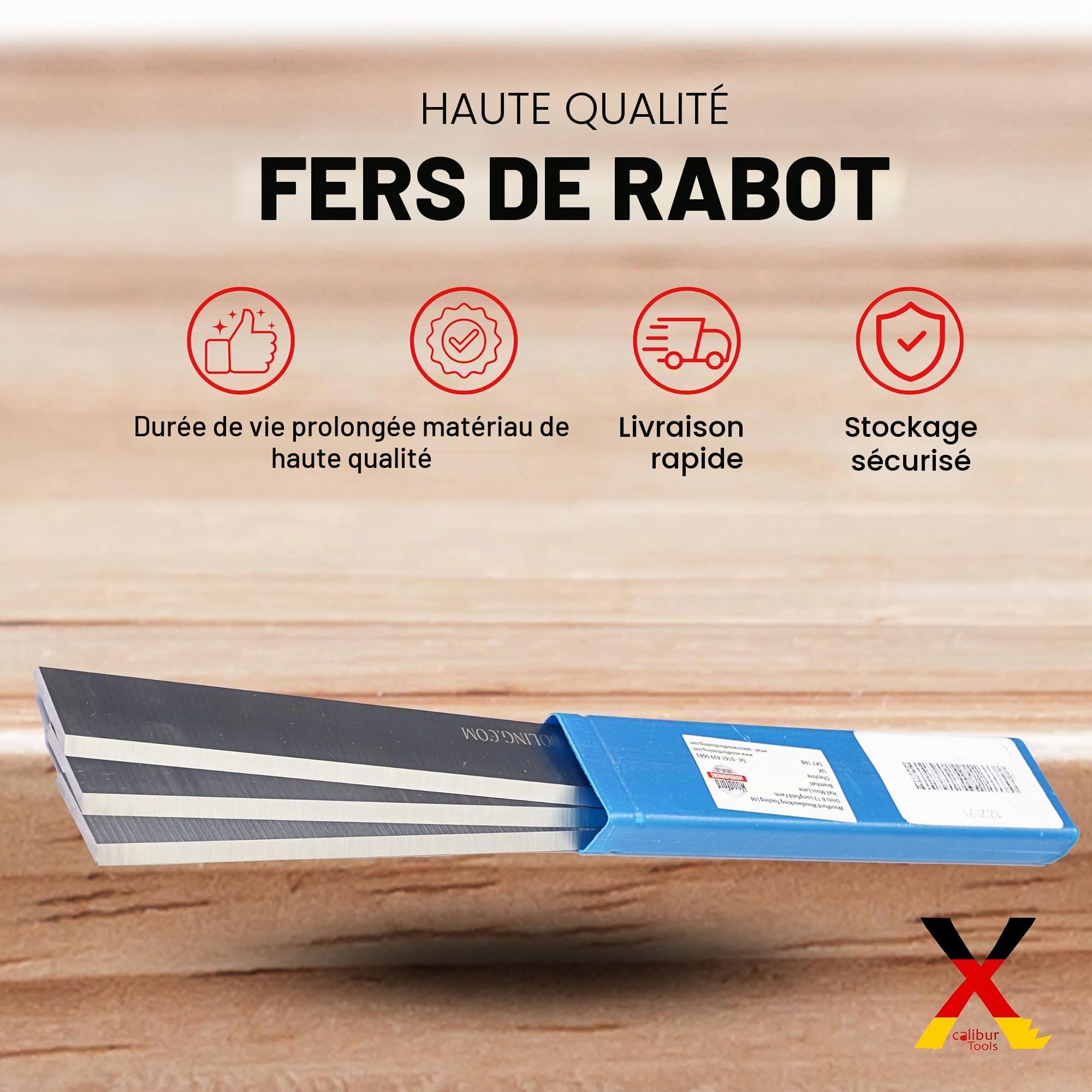 Lames de raboteuse 310x25x3mm compatibles avec Jet JPT310 HSS Resharpenable