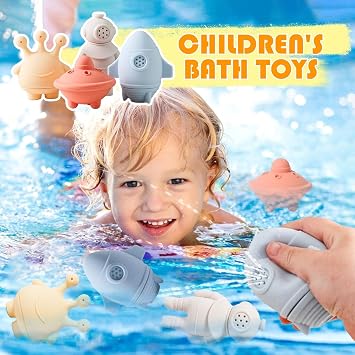 Bath Toy | Silicone Bath Time Toys - Detachable Stuffers Accessories for Basket Water Tub Shower Pool Party Easter Birthday Travel Outdoor Swimming