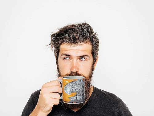 Miniatura 5 de Star Wars Millennium Falcon Grid Schematics - Taza de cerámica de 20 onzas