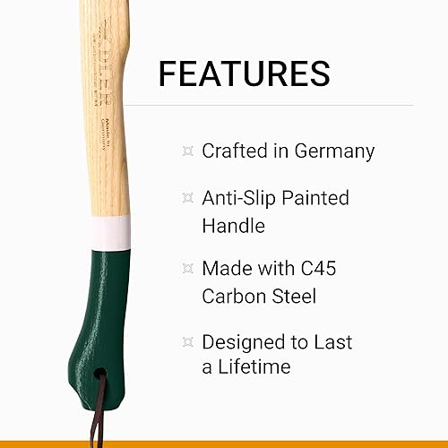 Miniatura 10 de Adler - La azada de jardín Rosie, herramienta resistente para el cuidado del césped, afloja el suelo, deshierbe y excavación, cabeza de acero de