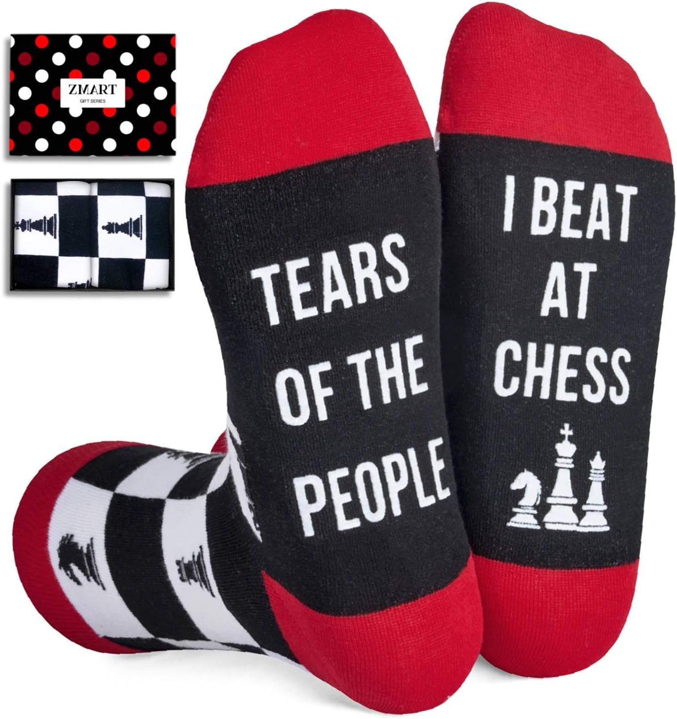 Regalos divertidos de Zmart para hombres Mujeres – Levantando el gimnasio Yoga Running Wrestling Chess Calcetines