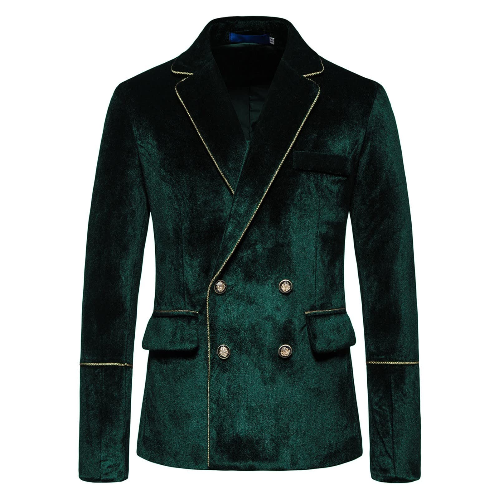 Generisch Herren Winter Mode Casual Anzüge Samt Schlank Zweireihig Einfarbig Abendkleid Groomsmen Anzug