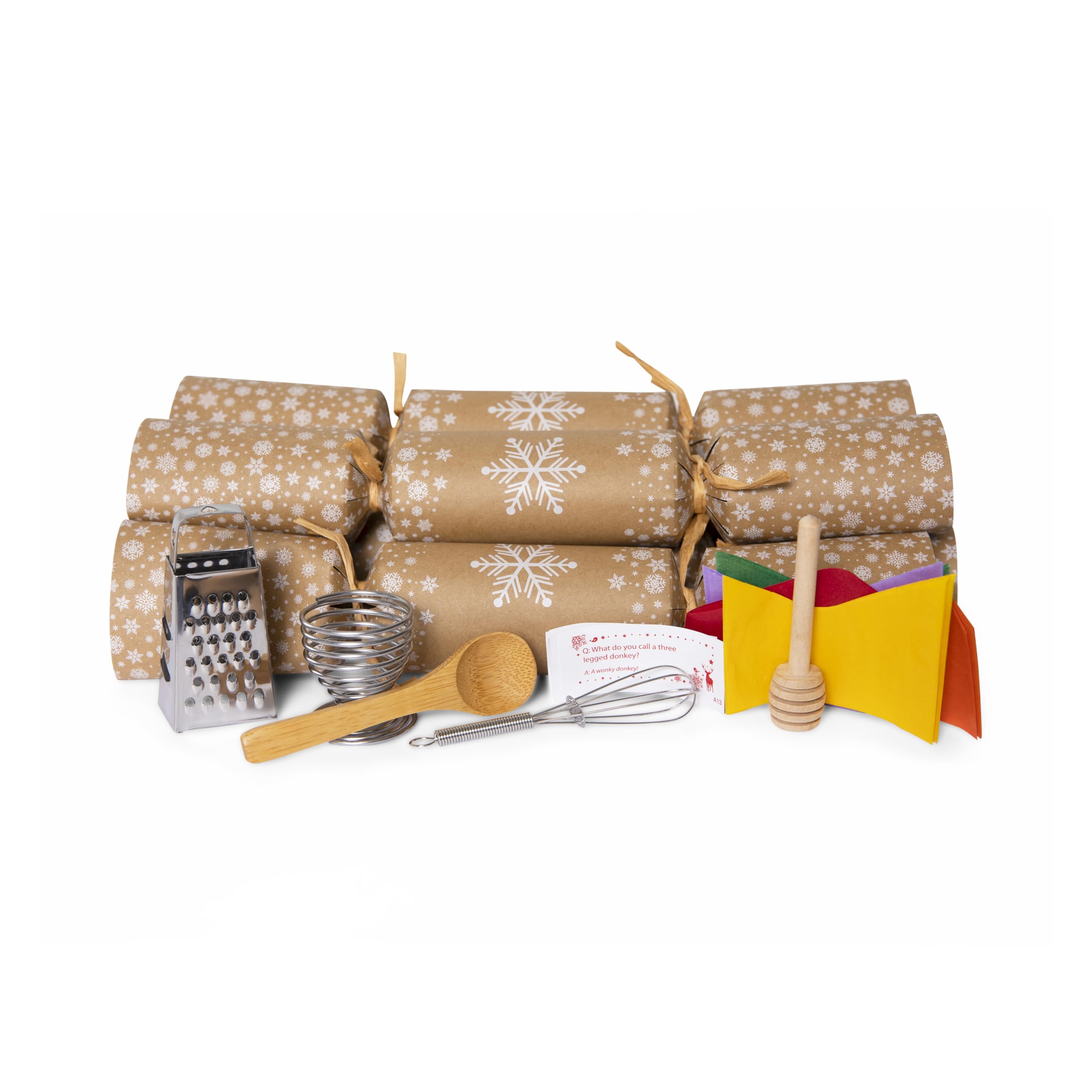 Bespoke 77 Eco-Friendly Deluxe Snowflake Kraft Christmas Cracker 12 Inch (Case of 25)