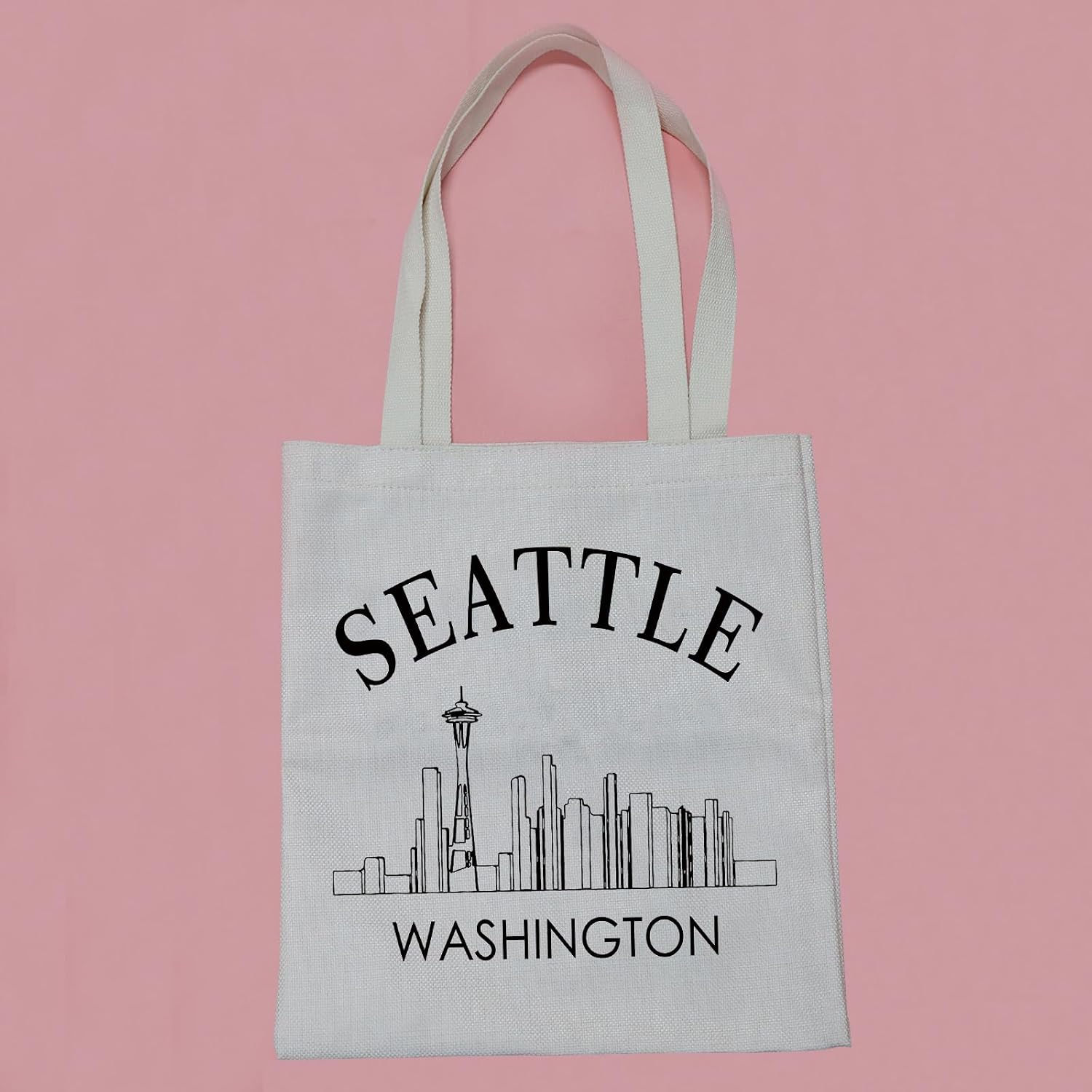 PWHAOO Seattle Washington Travel Merchandise Seattle Washington Tote Bag Seattle Trip Gift Seattle Lover Gift