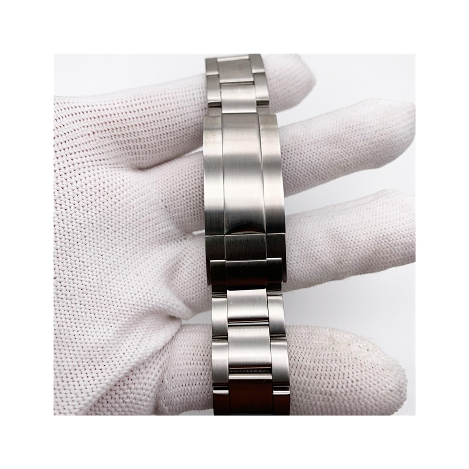 Correa de reloj de acero inoxidable sólido, accesorios de reloj, correa de repuesto, correa de Metal for hombre, pulsera de reloj for hombre(Silver)