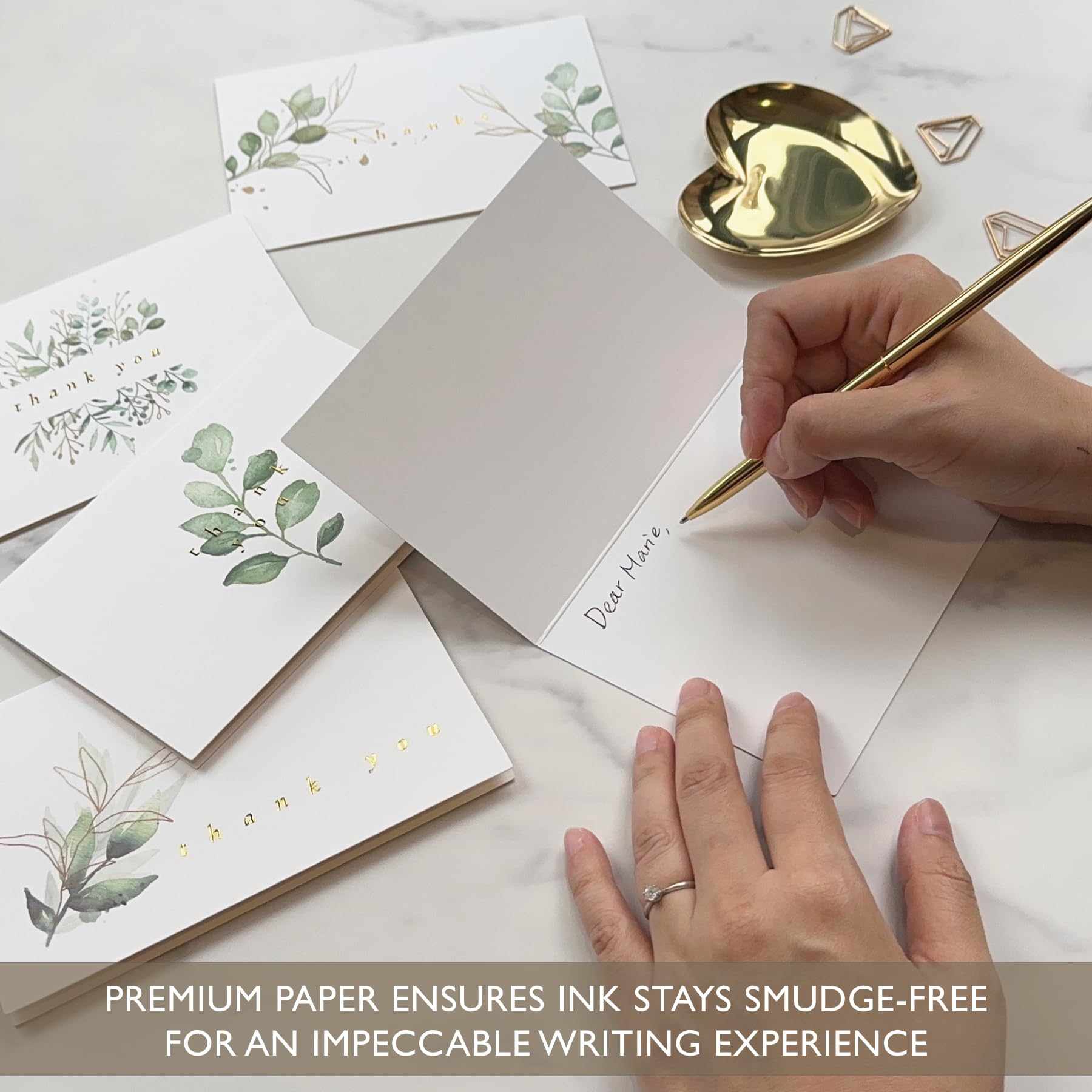 Set Di 48 Biglietti Di Ringraziamento Per Matrimonio Con Buste