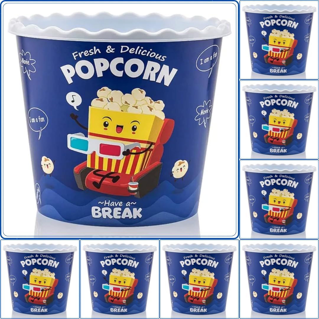 Modern Style Reusable Plastic Popcorn Box/Popcorn Containers/Popcorn Bowls Set for