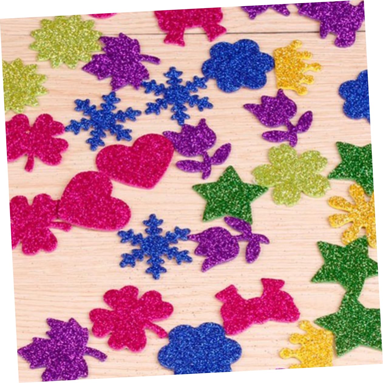 HOMSFOU Carta Cartoncino Glitterato A4 50 Pezzi Carta Lucida Materiale per Scrapbooking e Creazione Biglietti