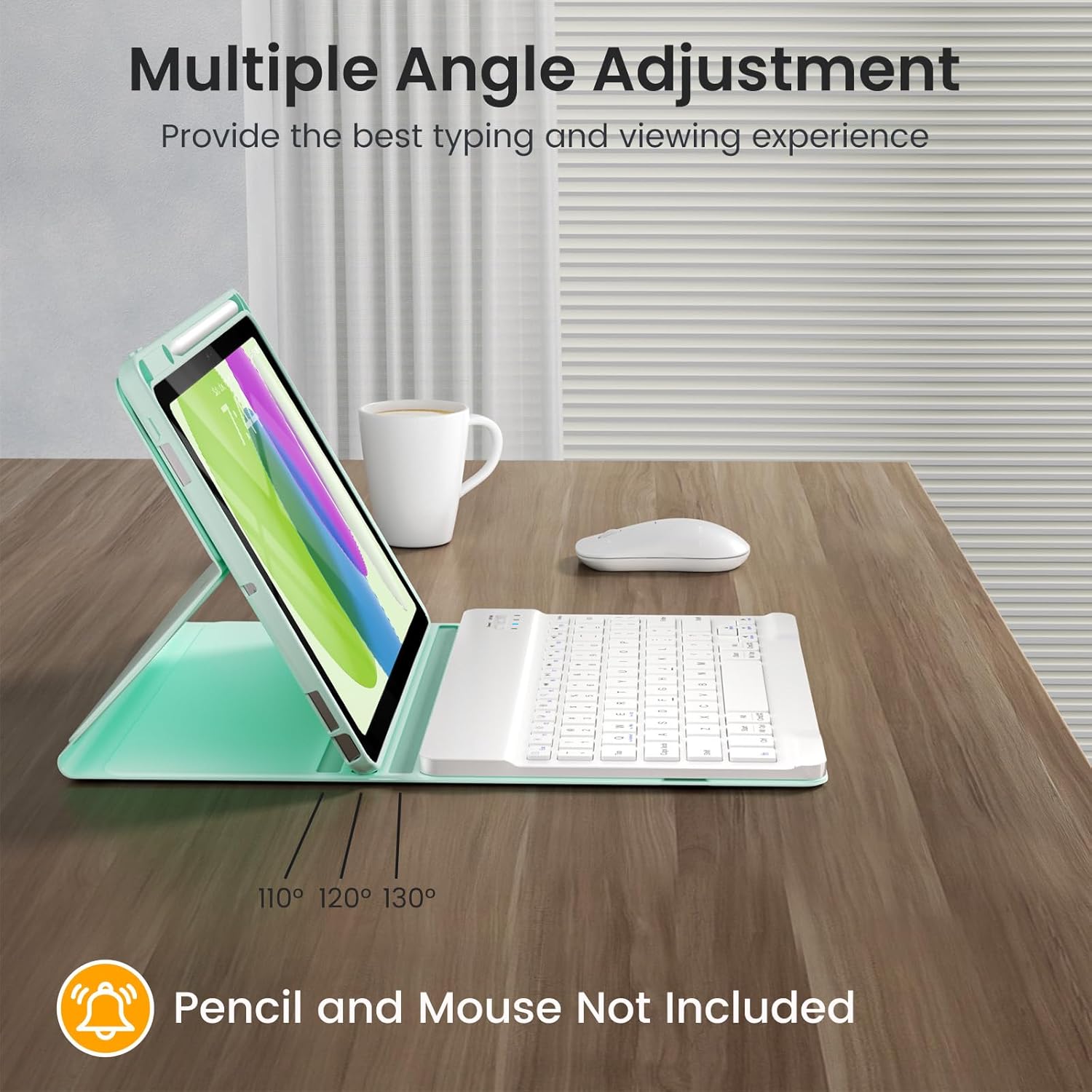 Keyboard Case for iPad 10th Generation 2022 & A16 11th Generation 2025(10.9/11 inch), Detachable Wireless Keyboard, Stand Folio Keyboard Case with Pencil Holder for New iPad 10th Gen 2022-Green