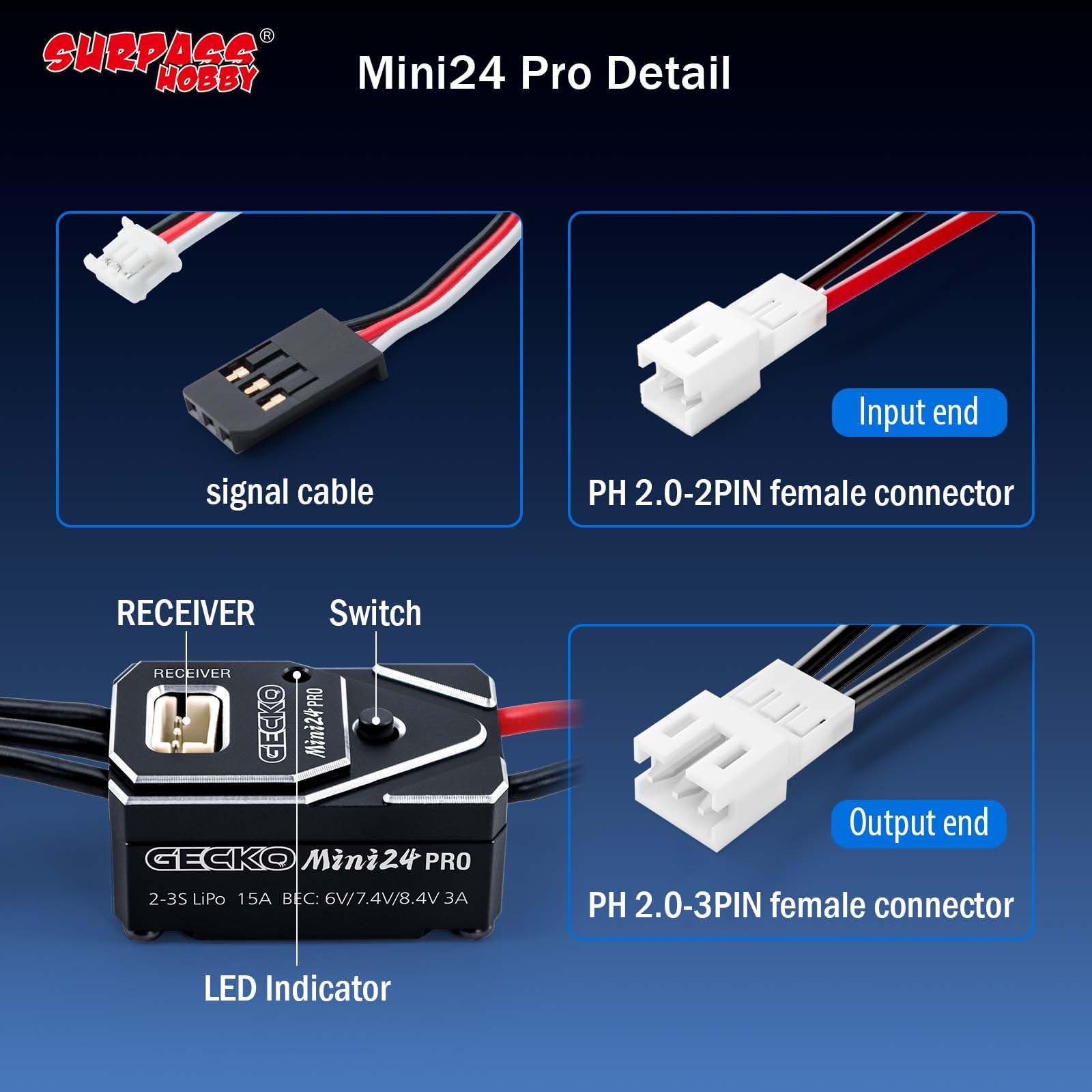 Surpass Hobby 1212 3500KV Motore Brushless con 25A Brushless Esc Combo per 1/30 Assiale SCX30