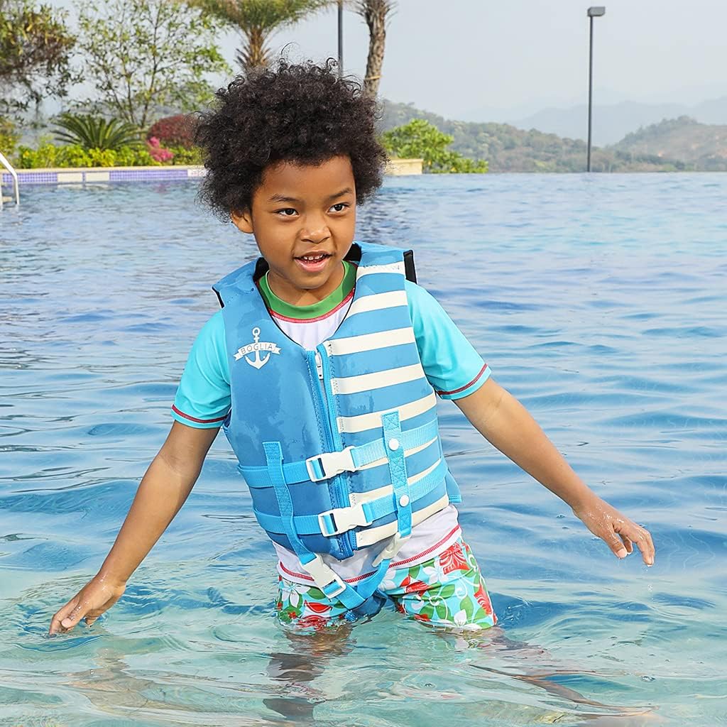 Wytbaby Kids Swim Vest for Boys Girls, Toddler Float Jacket 2-8 Years with Zipper & Adjustable Strap for Pool Beach