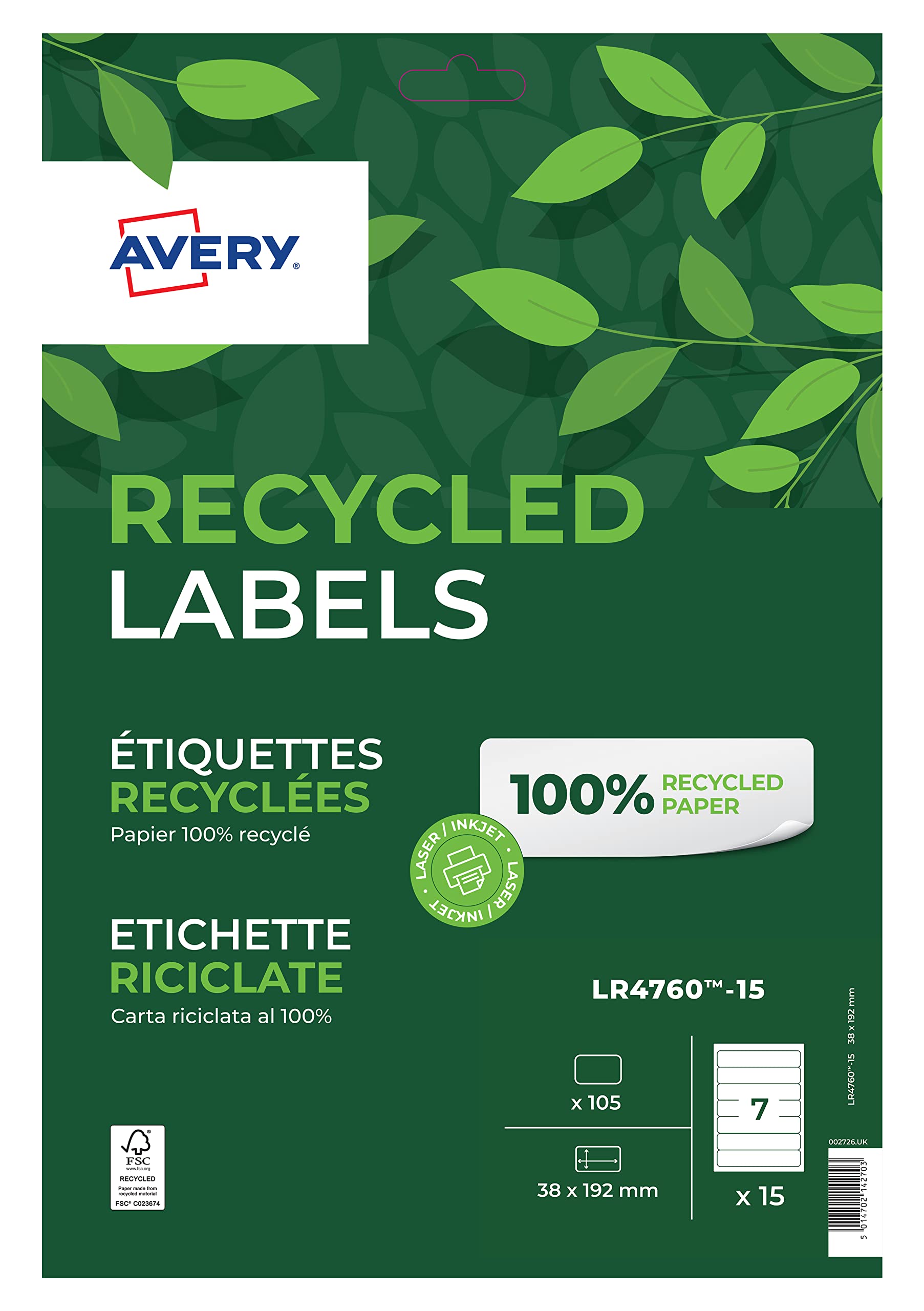 Etichette Avery ultra resistenti