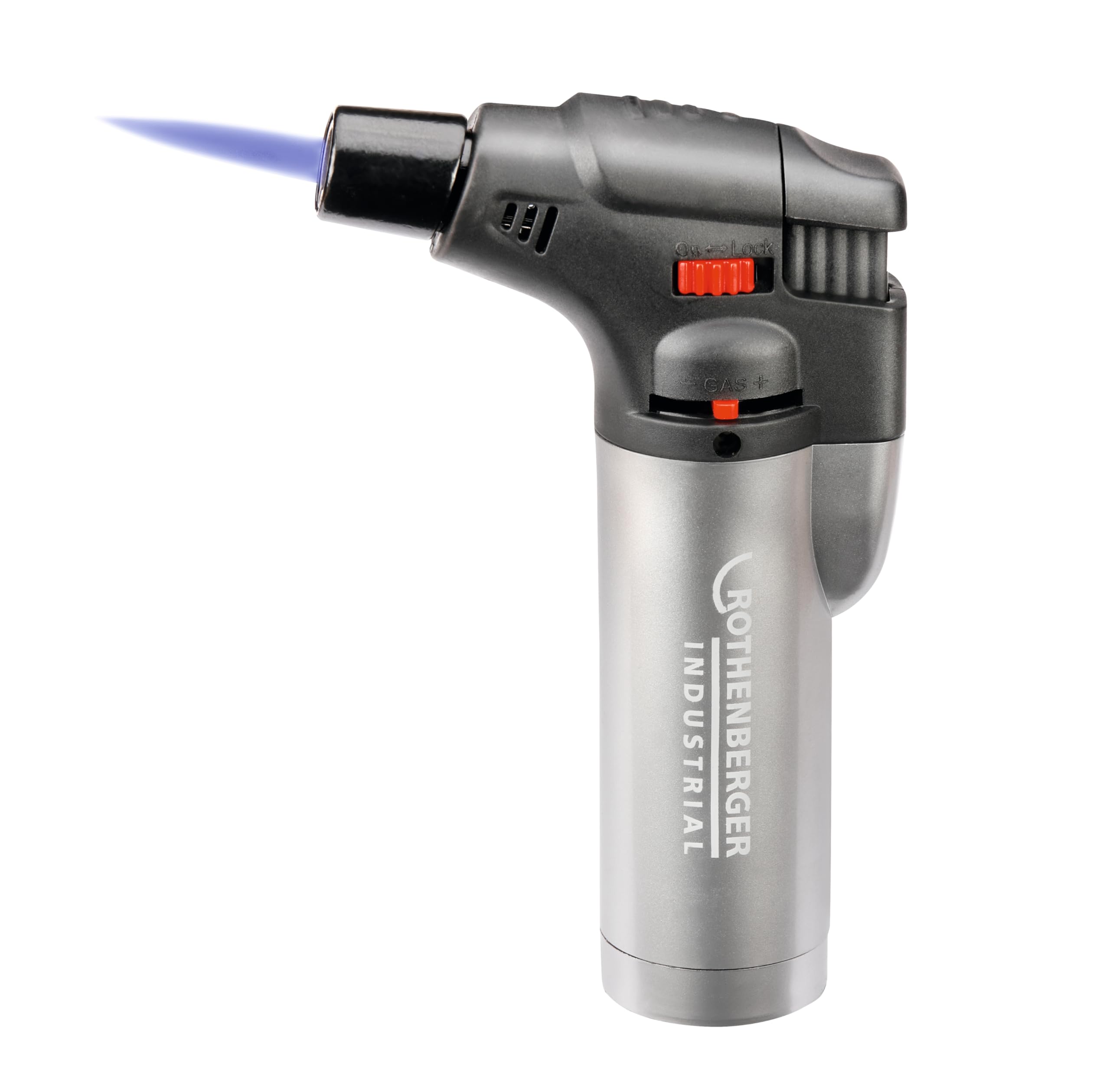 ROTHENBERGER Industrial Sturmfeuerzeug | Universalbrenner | Lötbrenner | wiederbefüllbar | Regulierbare und windsichere Flamme inkl. 2 x Nachfüllgas 100 ml ***Farbe Nicht wählbar***