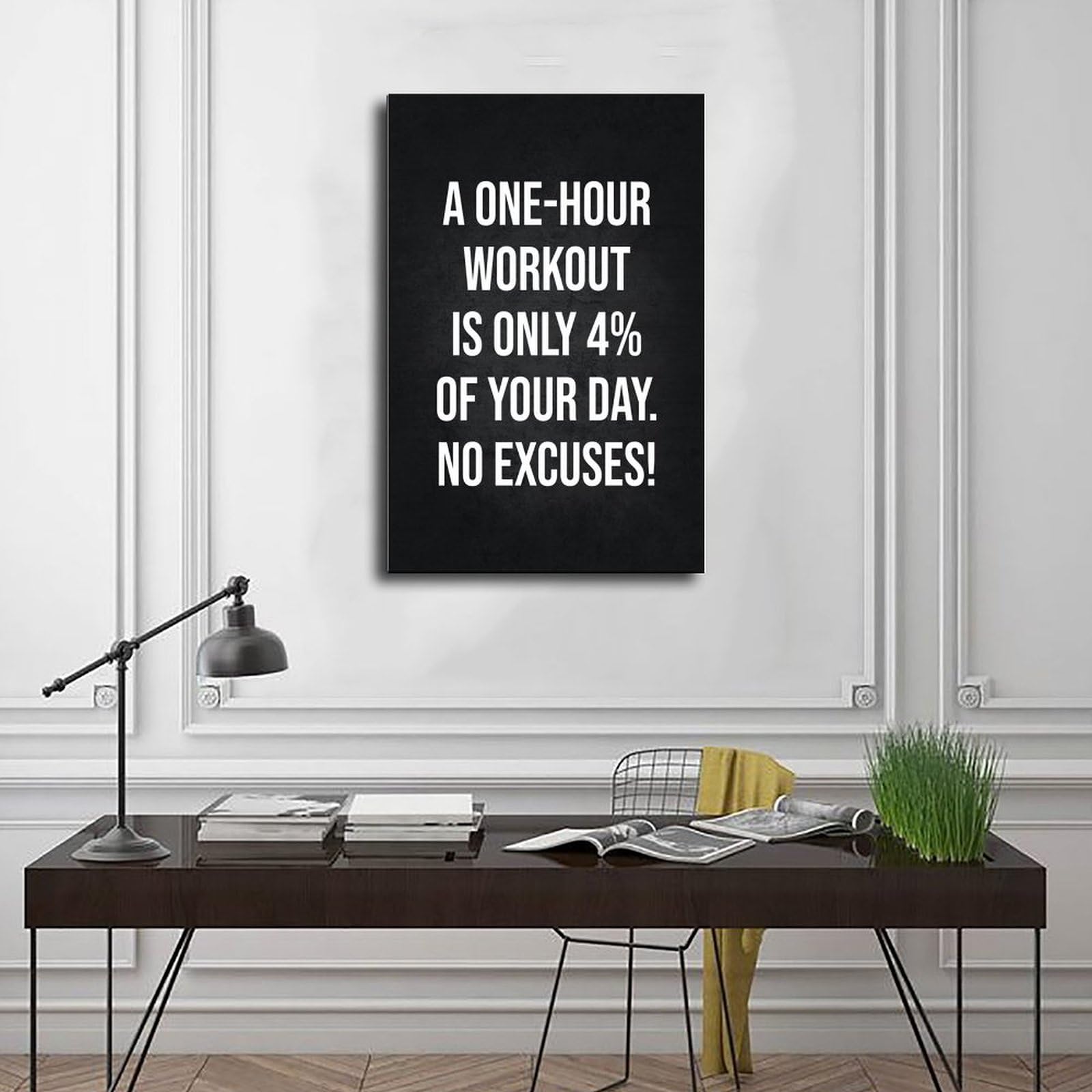 Cartel motivacional con impresión motivacional de entrenamiento 4% de día para decoración de habitación, pósteres inspiradores, arte de pared, 60 x 90 cm