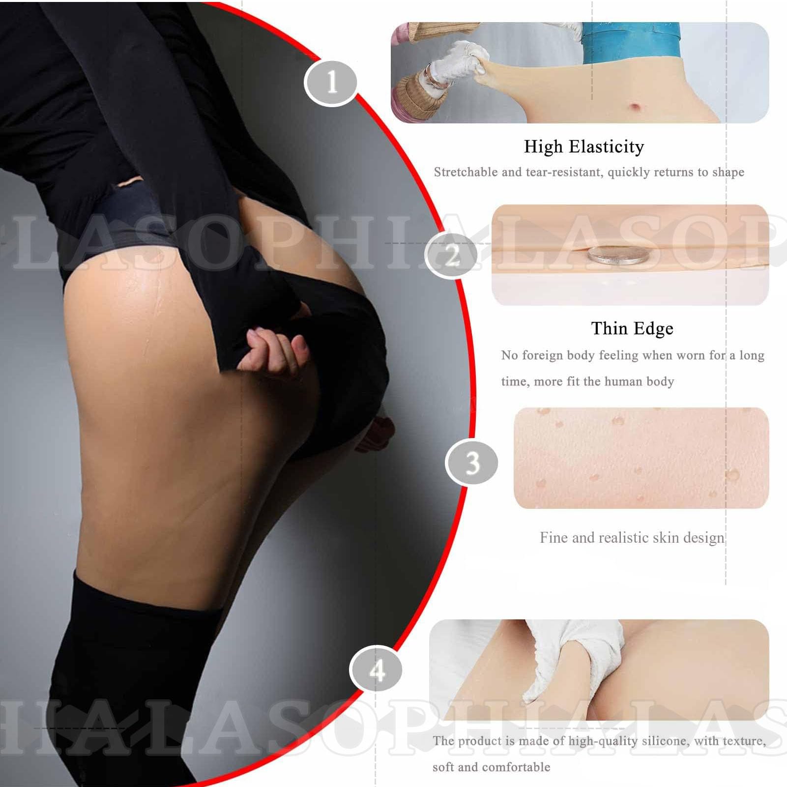 Bragas De Silicona para Mujer,con Trasero Enorme, Moldeadoras Gruesas Y Regordetas Que Ocultan La Ropa Interior Que Levanta La Cadera para Cosplay