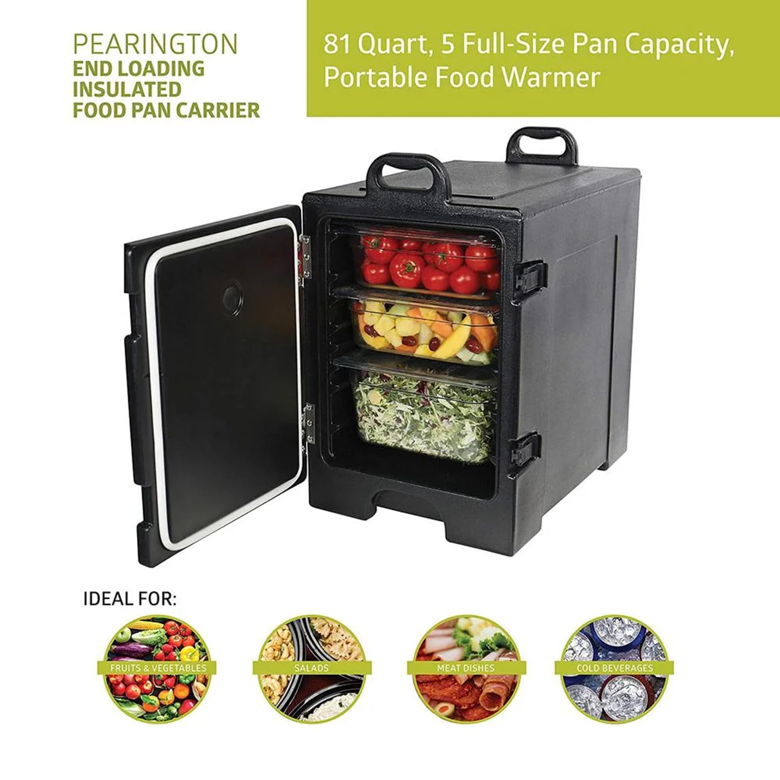 Porta alimentos aislado, calentador portátil apilable para catering y transporte