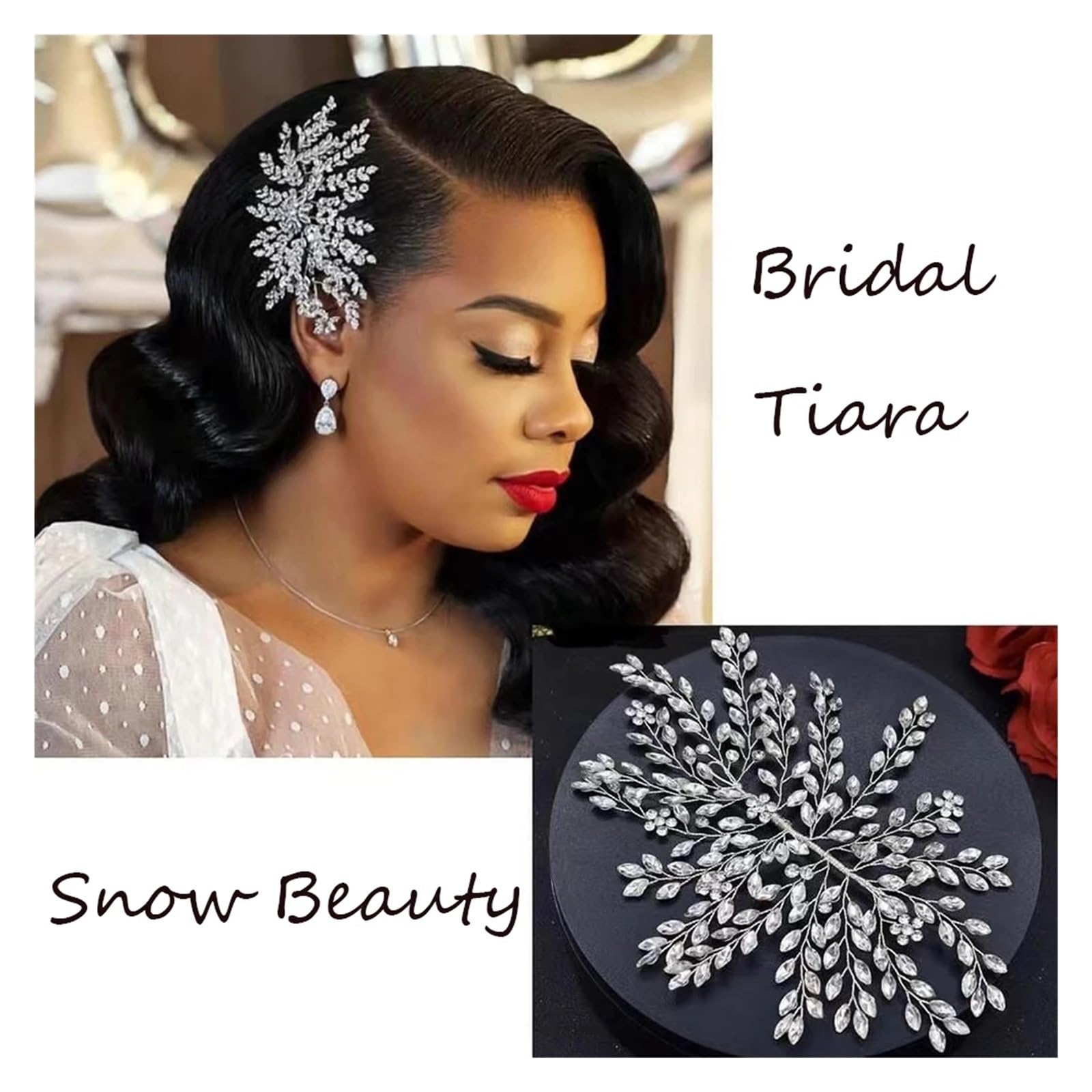 Fasce per capelli da sposa in argento Shinny Fasce per capelli Tiaras fatti a mano accessori per capelli da sposa gioielli testa copricapo da sposa